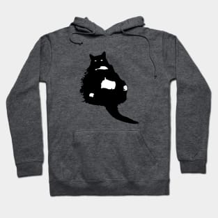 Ink-blot Black Cat Hoodie